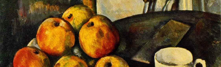 Detail from Still Life with Apples, Paul Cezanne.